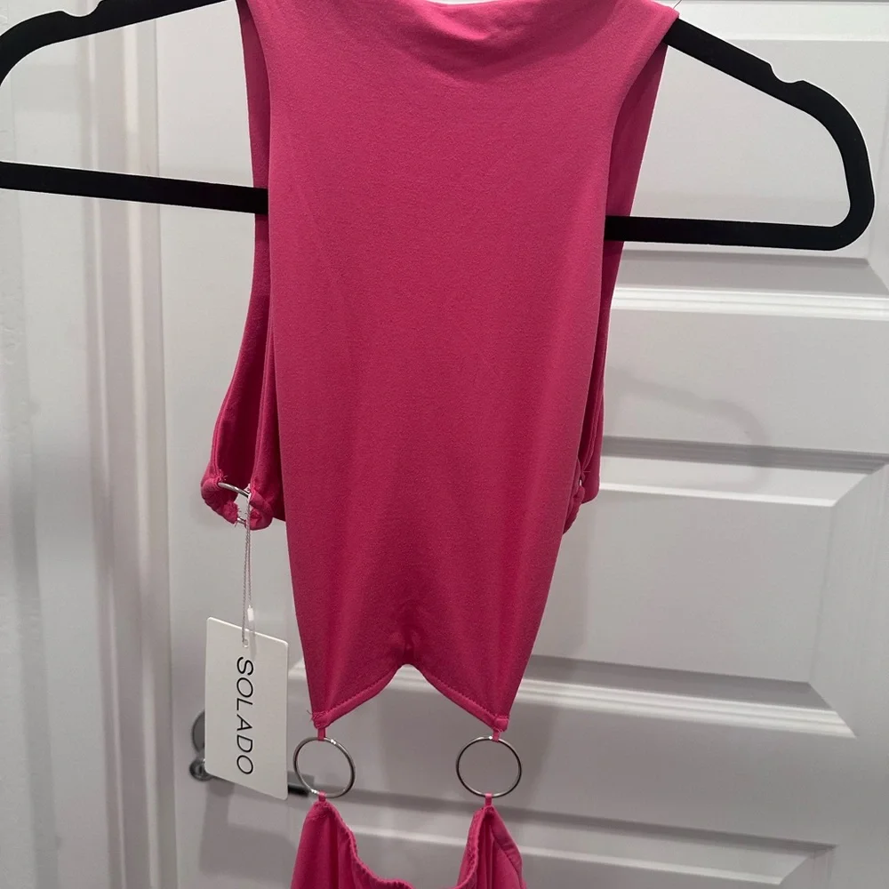 Boohoo Pink Cut-Out Maxi Dress - Picture 2 of 4